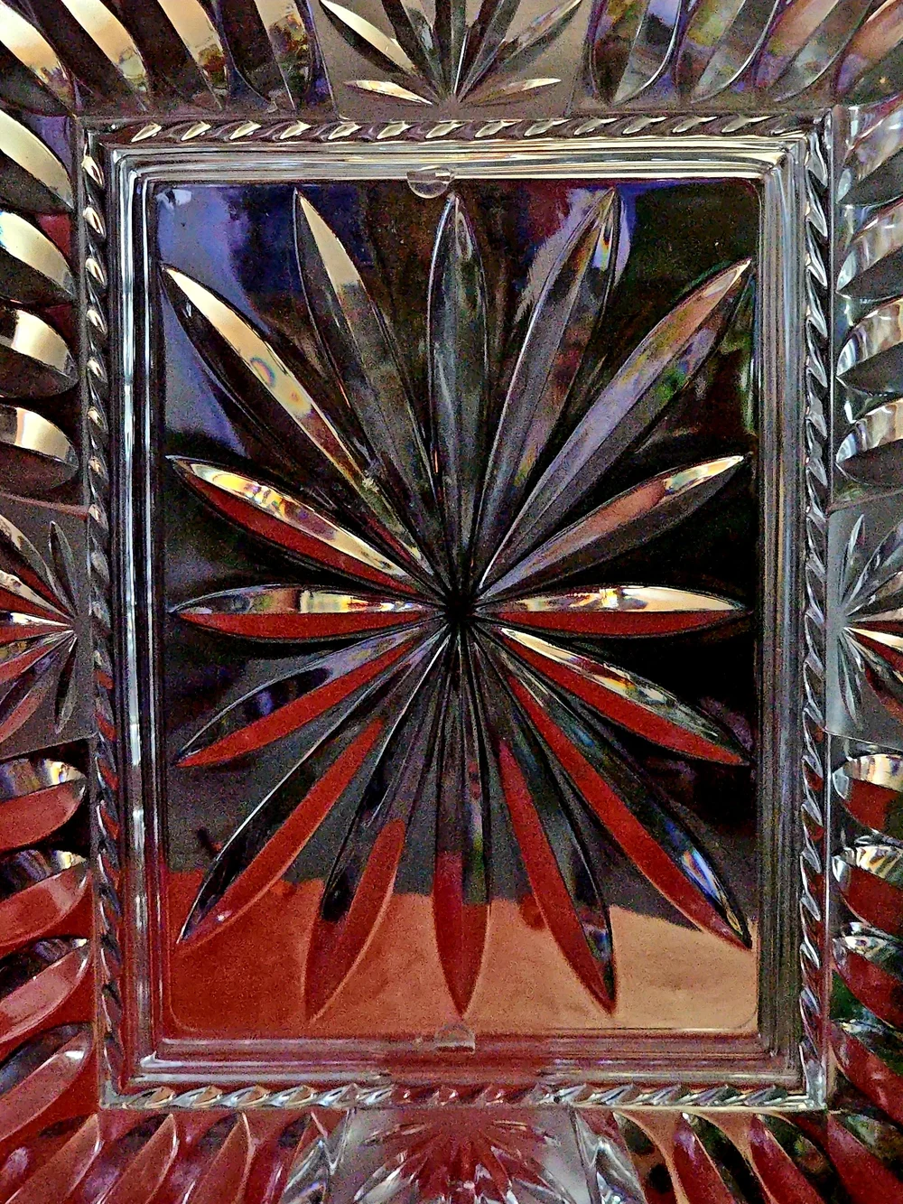 Cristal d’Arques France Faceted Clear Glass Decorative Picture Frame 8.5”x 10.5”
